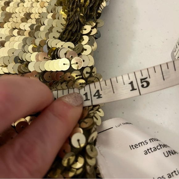 MAC DUGGAL 93540 dress gold 6 sequin one shoulder formal gown maxi wedding prom - Picture 15 of 16